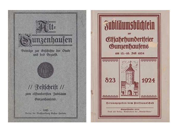 Mehrere Deckblätter von Büchern aus der Reihe Alt-Gunzenhausen