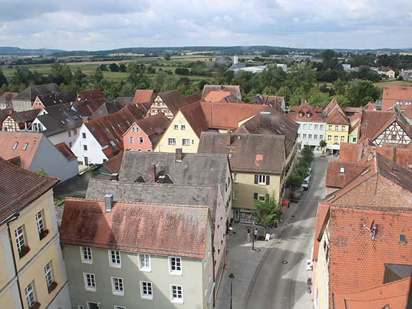 Foto: Blick aus dem Blasturm, Stadtarchiv Gunzenhausen